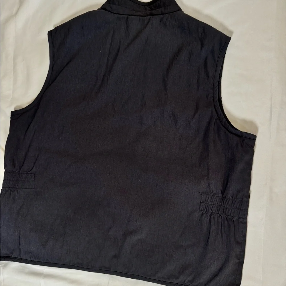 Hillard & Hanson Gray Quilted Vest with Stand-Up Collar
